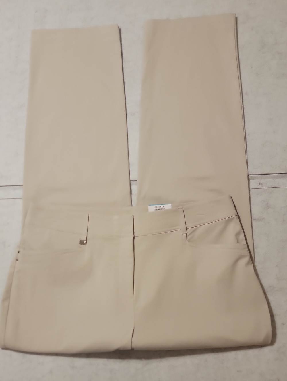 NWT JM Collection Curvy Straight Leg Dress Pants Khaki Size 16 Tummy Control